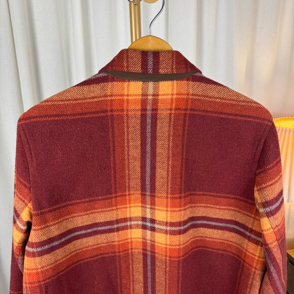 Vintage Plaid Wool-Blend Shirt Jacket by Coldwater Creek sz Large (14/16) - Picture 8 of 11